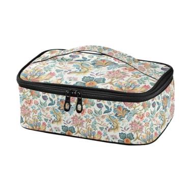 Imagem de GUIJI Lancheira vintage com isolamento floral, à prova de vazamento, lancheira para mulheres e homens, lancheira portátil para trabalho, piquenique, viagens