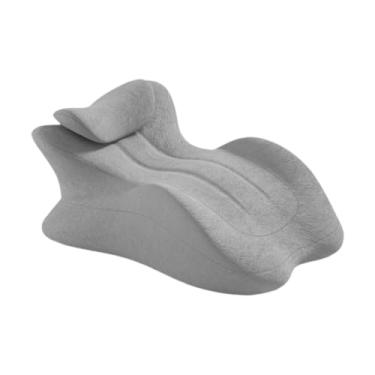 Imagem de SiaBiced Almofada de cunha para cama com design ergonômico, almofada triangular para dormir e ler, Cinza Profundo