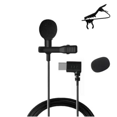 Imagem de Tangxi Microfone de Lapela USB C, Microfone de Lapela Condensador Omnidirecional de USB para Smartphone, Com Capa de Esponja à Prova de e Clipe de