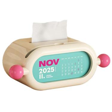 Imagem de Capa Para Caixa De Lenços | Caixa De Armazenamento E Dispensador De Lenços Com Calendário,Organizador De Toalhas De Banho | Para Viagem Casa Cozinha Banheiro Escritório Mesa De Trabalho Sala De Estar