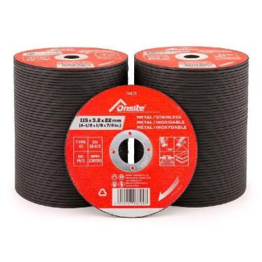 Imagem de Kit Disco De Corte 4.1/2'' X 3,2Mm X 7/8'' Com 200 Un Onsite