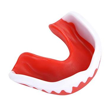 Imagem de Yinhing Protetor Bucal Profissional para Dentes, Goma para karatê, Boxe e Mma, Ferramenta Vermelha e Branca para Atletas, Sparring e Sessões de Treinamento (Branco e Vermelho)