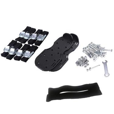 Imagem de Sapatos de Aerador Gramado Sandálias com Pinos Resistentes Cintos Ajustáveis Fivelas Metal para Aerar Jardim Grama Lush