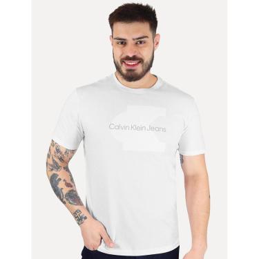 Imagem de Camiseta Calvin Klein Jeans Masculina Embossed Logo Branca-Masculino