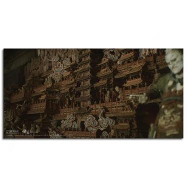 Imagem de Impressão em tela chinesa Wukong Myth Poster arte de parede para casa 1 peça decorações sem moldura 61 cm x 30 cm