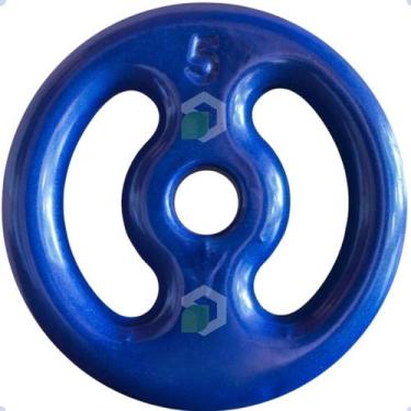 Imagem de Anilha Emborrachada 5 Kg - Azul - 2M FITNESS