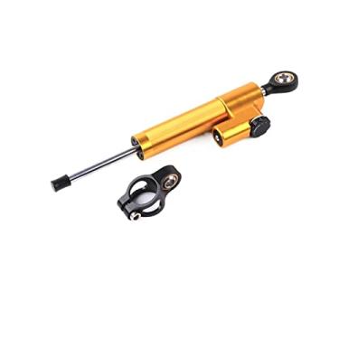 Imagem de HEPUP Amortecedor de motocicleta Amortecedor de direção CNC Amortecedor de direção elétrica amortecedores de estabilização direcional para scooters (preto dourado)