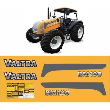Imagem de Kit Adesivos Faixa Compatível Trator Valtra Bm100+ Etiquetas - ORAJET