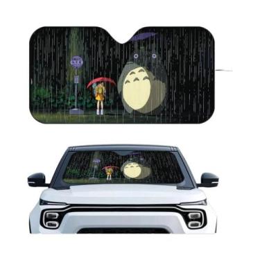 Imagem de Protetor Solar Para Carro T-TotoroES Sem Rosto, Dobrável, Isolamento E