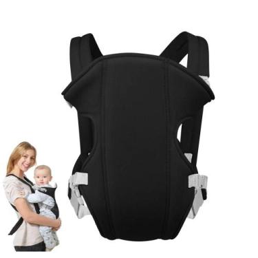 Imagem de Canguru preto luxo bebe infantil carregador crianca passeio mochila ba