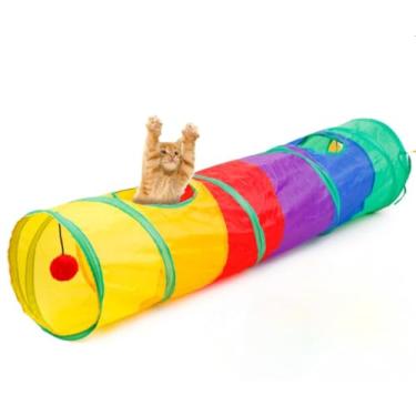 Imagem de Brinquedo Para Pets Túnel Labirinto Para Gatos Colorido Top(9-12)