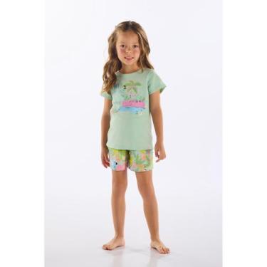 Imagem de Pijama Infantil Feminino em Suedine Up Baby, Verde, 6
