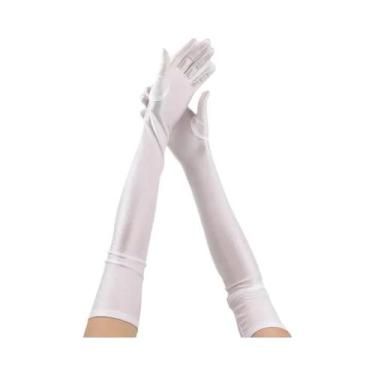 Imagem de Luvas Longas de Elastano para Mulheres - 52cm, Elegantes e com Proteçã
