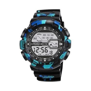 Imagem de Relógio Digital Eletrônico Esportivo Masculino Com Mostrador Grande De