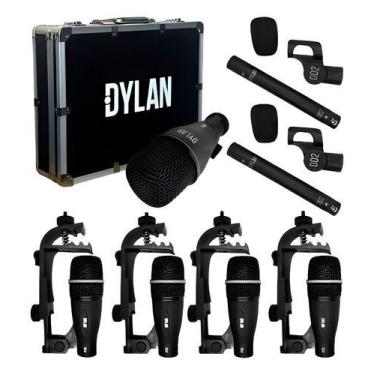 Imagem de Kit Microfone Dylan P/ Bateria Dd-7 C/ 7 Pçs