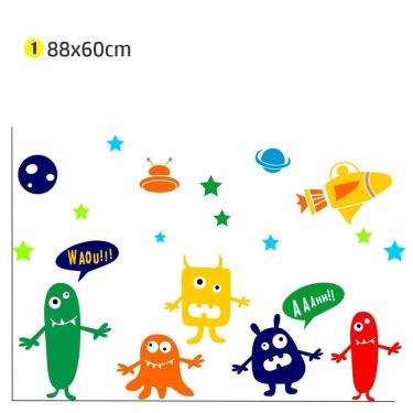 Imagem de Adesivo Parede Vida no Espaço 88x60 quarto infantil