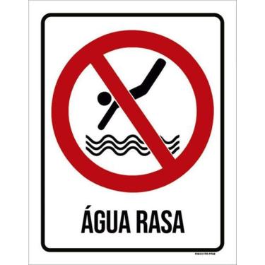 Imagem de Kit 3 Placas Água Rasa Desenho 36X46