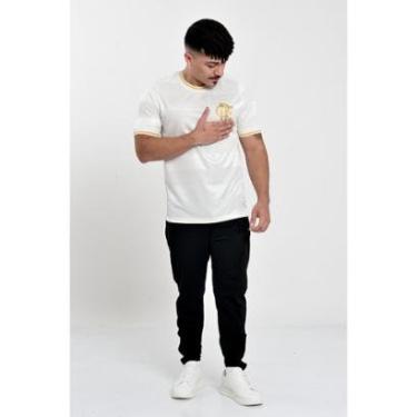 Imagem de CAMISETA FLAMENGO JACQUARD LISTRADA OFF WHITE COIMBRA-Masculino