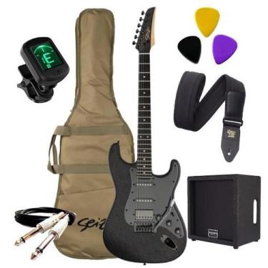 Imagem de Kit Guitarra Seizi Katana All Black Satin Limited Edition + Caixa