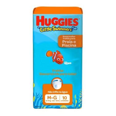 Imagem de Fralda Shortinho Huggies Little Swimmers M/G 12 a 15kg 10 Unidades, M/