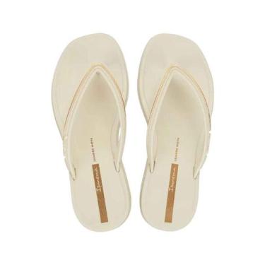 Imagem de Chinelo Rasteira Ipanema Glow AD 27398 Casual Leve Slide Feminino, Beg