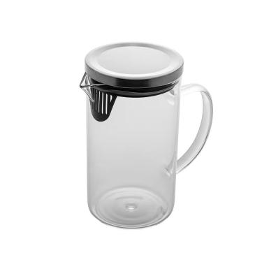 Imagem de Jarra de Vidro 1L com Tampa Borossilicato Térmica para Bebidas Frias e Quentes Transparente Wolff