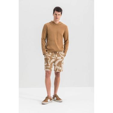 Imagem de Bermuda Masculina Em Moletom Essendi Camel-Masculino