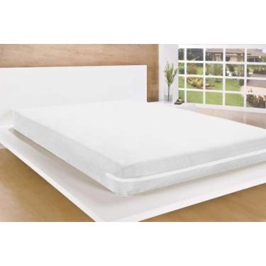 Imagem de Capa de Colchão Casal Em Malha Com Zíper 100% Algodão - Varias Cores -