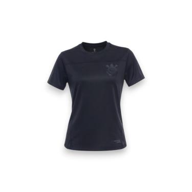 Imagem de Camiseta Corinthians Feminina All Black Logo Gel Oficial-Feminino