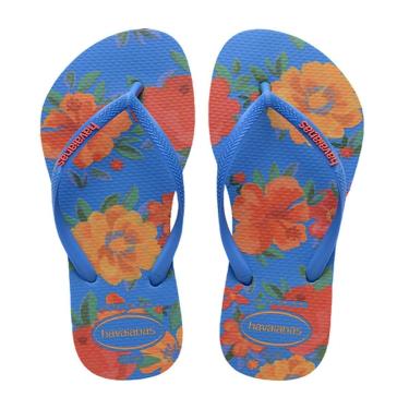 Imagem de Chinelo Feminino Havaianas Slim Summer Bliss Azul - 4149-Feminino
