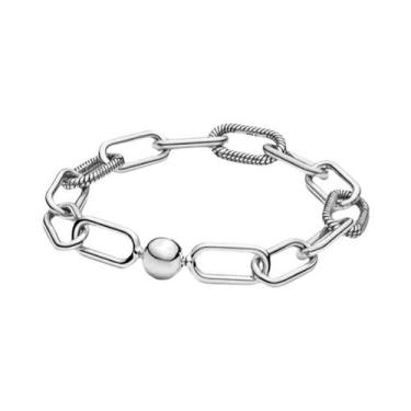 Imagem de Pulseira Feminina De Prata Esterlina 925 Com Pingente De Coração E Fle