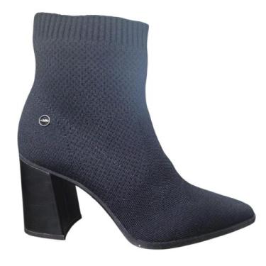 Imagem de Bota Feminina DAKOTA Cano Médio de Malha e Elastano D2471, Preto, 36