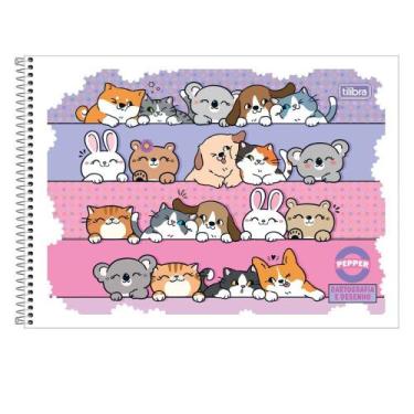 Imagem de Caderno de Desenho e Cartografia Pepper Capa Flexível 40 Folhas Tilibr