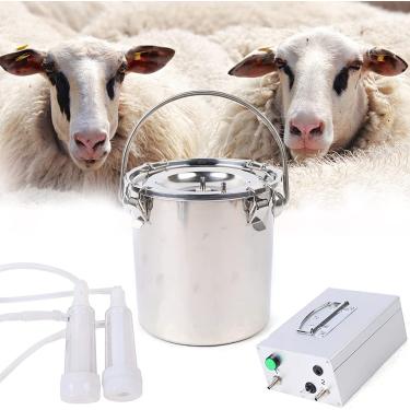 Imagem de Máquina Ordenha Vaca Bomba Vácuo Automática Pulsante Máquina Ordenha Elétrica Portátil Máquina Ordenha De Vaca Ordenha Cabra Conjunto De Ordenha De Ovelha,Plugin5L