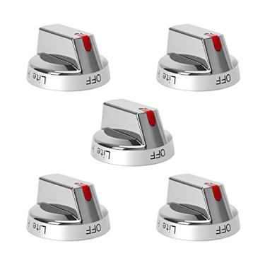 Imagem de only fire DG64-00473A Botões de controle de queimador de substituição Botões de fogão a gás para Samsung Range Oven Parts NX58H5600SS NX58J7750SS NX58H5650WS NX58M6850SS, conjunto de 5