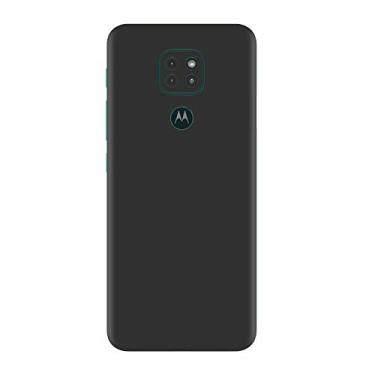 Imagem de Skin Adesivo Traseira Fibra Carbono e outras texturas Para Moto G9 Play (Preto Liso)