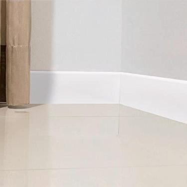 Imagem de Kit 10 Rodapés Mdf 1000 Moldufama 15mmx10cmx240cm Branco