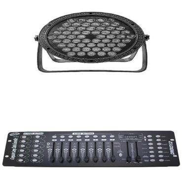 Imagem de Kit 8 Par Led Slim Rgb 3 Em 1 Full 60 Leds + Mesa Dmx 512