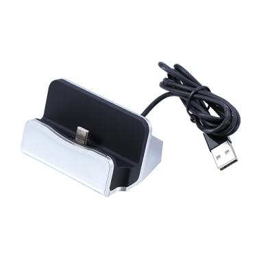 Imagem de Veemoon Carregador De Telefone Estação De Carregador De Mesa Carregador Tipo c Docking Linha De Dados Andróide Área De Trabalho