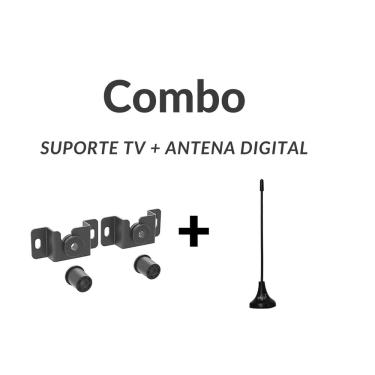 Imagem de Combo Suporte TV de Parede + Antena Digital