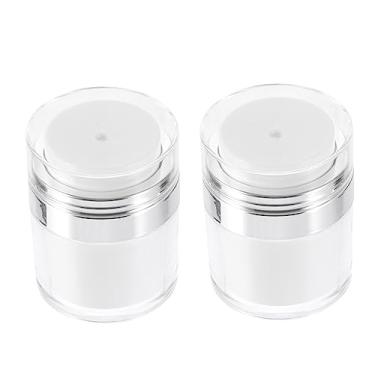 Imagem de 2 peças frasco de creme protetor solar frascos pequenos de loção frascos de bomba vazios recipientes de loção vazios pequenos recipientes cosméticos acessório de viagem frascos de bomba sem ar recipie