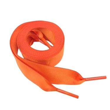 Imagem de Flat Satin Ribbon Shoelaces Laces For Sneaker Sport Shoes(Color:Orange,Size:140cm)