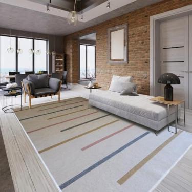 Imagem de Tapete Para Sala Eva Antiderrapante Funcional Colors Moderno 1,00 x 1,50 Areia J Serrano