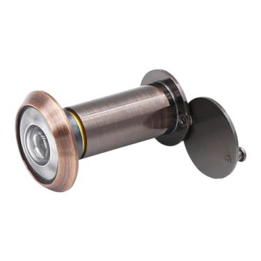 Imagem de Generic Olho mágico da porta visualizador de 220 graus mini dormitório escritório multiuso hotel olho mágico com tampa rotativa para portas de metal da porta, 35 a 60 mm vermelho