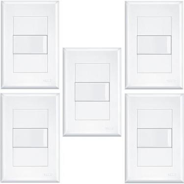 Imagem de 5 Interruptores Simples 4x2 16A Com Parafuso Evidence - FAME