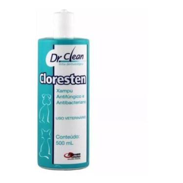 Imagem de Shampoo Antibacteriano Cloresten Agener Pet Cachorro 500ml, Azul