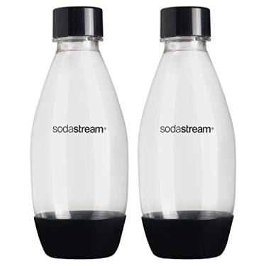 Imagem de SodaStream Pacote duplo de 0,5 L, lavável na lava-louças, garrafa fina (preto)
