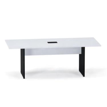 Imagem de Mesa Reunião Power Box Pé Painel P25 Pandin 2,6 M Cinza e Preto