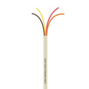 Imagem de Cabo Manga 4X22 AWG - sem Blindagem Bege - 3 Metros - CIRILO CABOS