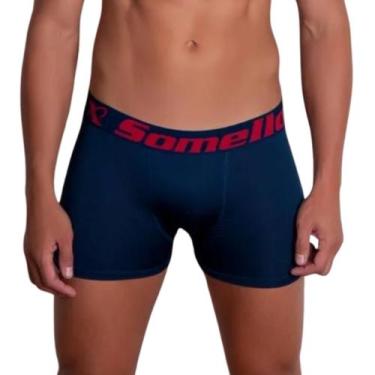 Imagem de Cueca Boxer Box Algodão Cotton Lisa Casual Adulto Com 06 unid - Somell